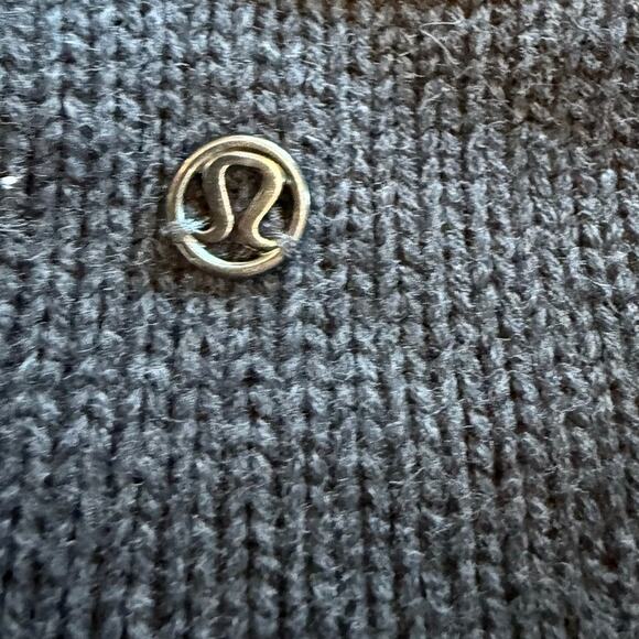 Lululemon Be Present Pullover Heathered Black Size Small Open Knit Sweater - Picture 10 of 10